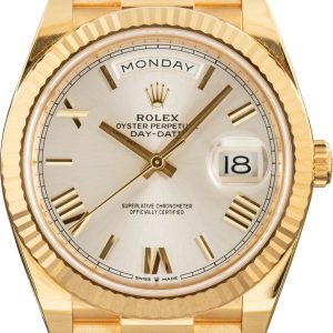 Yellow Gold Day Date Clone Watch Luxe